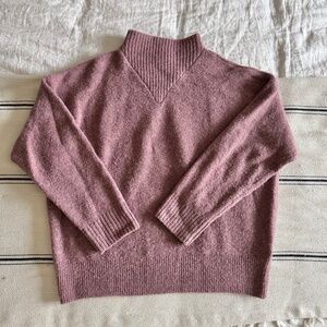 Madewell Pink Turtleneck Sweater